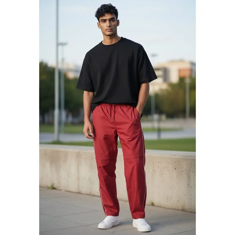 Colorado Timberline Pants Red Vented Convertible Hiking Rain Windbreaker size XL